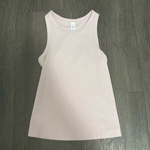 Lululemon athletic cropped pink tank top.